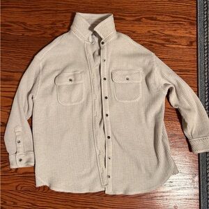 Aerie Cream Waffle Knit Top